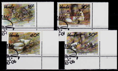 VENDA 1988, 6 Oct. LOCAL ART, set, CTO, CV R ?? view scans