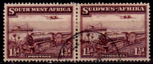 SWA 1937, 1 March. ADDITIONAL VALUE PREVIOUSLY ISSUED PICTORIALS, pair, UH, CV R 70.00 view scans