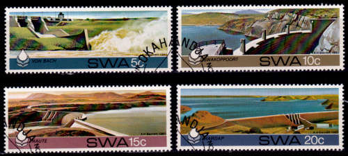 SWA 1980, 25 Nov. WATER CONSERVATION DAMS, set, CTO, CV R ?? view scans