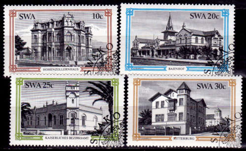 SWA 1984, 8 March. BUILDINGS of SWAKOPMUND, set, CTO, CV R ?? view scans