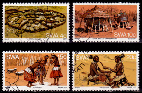 SWA 1977, 15 July. OWAMBO TRADITIONS, set, CTO, CV R ?? view scans