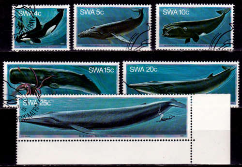 SWA 1980, 25 March. WHALES, set, CTO, CV R ?? view scans