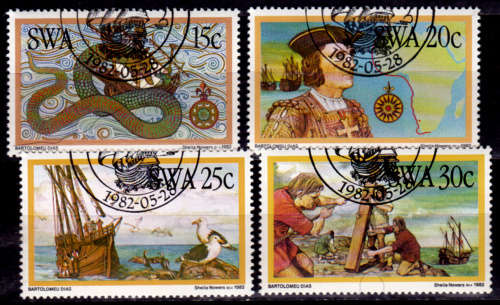 SWA 1982, 28 May. DISCOVERERS of SWA, set, CTO, CV R ?? view scans