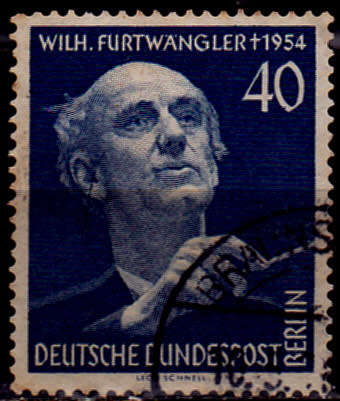 GERMANY BERLIN 1955, 17 Sept WILHELM FURTWäNGLER, single, UH, CV +/-R 440.00 view scans