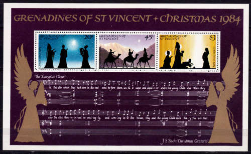 GRENADINES OF ST VINCENT 1984, 3 Dec. CHRISTMAS, minisheet, MNH, CV +/-R 80.00 view scans