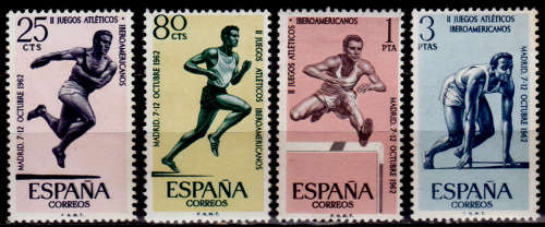 SPAIN 1962, 7 Oct. 2nd SPANISH-AMERICAN GAMES, set, MNH, CV +/-R 20.00 view scans