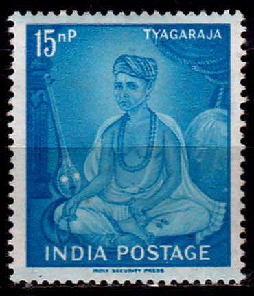 INDIA 1961, 6 Jan. 114th ANNIV DEATH TYAGARAJA, single, MH, CV +/-R 5.00 view scans