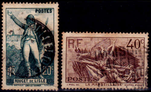 FRANCE 1936, 26 June. 100th ANNIV DEATH ROUGET DE LISLE, set, UH, CV+/-R 75.00 view scans