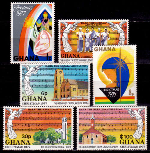 GHANA 1977, 30 Dec. CHRISTMAS, set, MH, CV+/-R 65.00 view scans