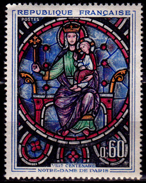 FRANCE 1964, 23 May. 800th ANNIV NOTRE DAME, single, MH, CV +/-R 10.00 view scans