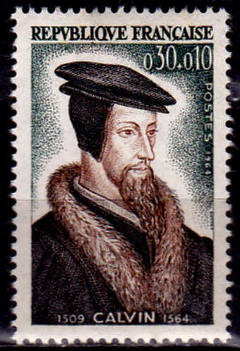 FRANCE 1964, 23 May. 400th ANNIV DEATH CALVIN, single, MH, CV +/-R 10.00 view scans