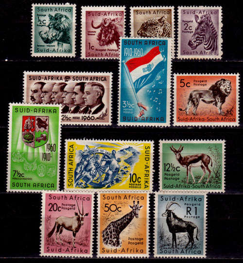 UNION OF SA 1961, 14 Feb. DEFINITIVE ISSUE, set, MH, CV R 802.50 view scans
