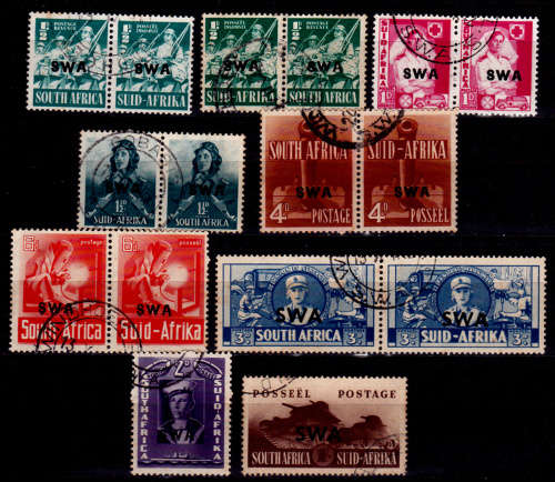 SWA 1941-1942. SA WAR EFFORT LARGE FORMAT O/P SWA, set, UH, CV R 1,125.00 view scans