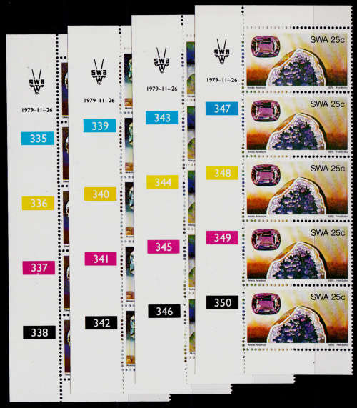 SWA 1979, 26 Nov. SEMI-PRECIOUS STONES, set controls, MNH, CV R 50.00 view scans