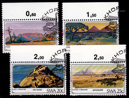SWA 1982, 3 Aug. MOUNTAINS of SWA, set, CTO, CV R ?? view scans