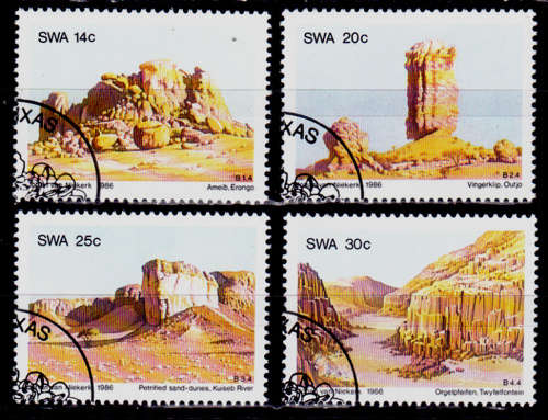 SWA 1986, 24 April. ROCK FORMATIONS, set, CTO, CV R ?? view scans