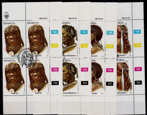 SWA 1984, 25 May. TRADITIONAL HEADDRESSES, set controls, CTO, CV R ?? view scans