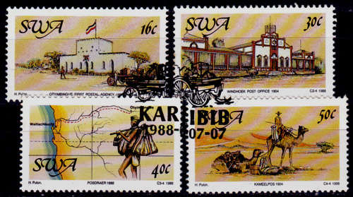 SWA 1988, 7 July. CENTENARY of POSTAL SERVICES, set, CTO, CV R ?? view scans
