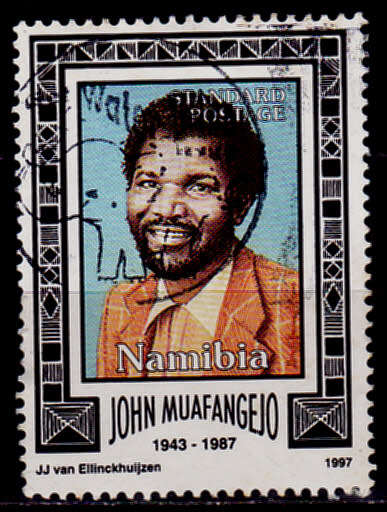 NAMIBIA 1997, 27 Nov. JOHN MUAFANGEJO - ARTIST, single, UNH, CV R 2.50 view scans