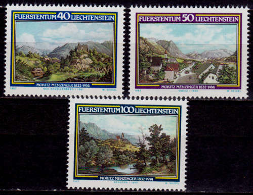 LIECHTENSTEIN 1982, 20 Sept. 150th ANNIV BIRTH M MENZINGER, set, MNH, CV +/-R 45.00 view scans