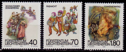 LIECHTENSTEIN 1983, 7 March. CARNIVALS, set, MNH, CV +/-R 50.00 view scans