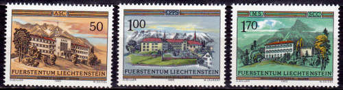 LIECHTENSTEIN 1985, 11 March. CASTLES, set, MNH, CV +/-R 60.00 view scans