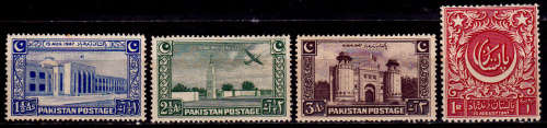 PAKISTAN 1948, 9 July. 1st ANNIV DECLARATION, set, MH, CV +/-R 80.00 view scans