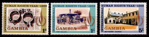 GAMBIA 1968, 15 July. HUMAN RIGHTS YEAR, set, MNH, CV +/-R 25.00 view scans