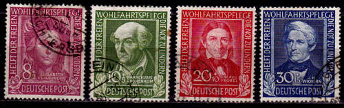 GERMANY 1949, 14 Dec. CHARITY STAMPS, set, UH CV +/-R 3,780.00 view scans