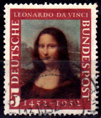 GERMANY 1952, 15 April. MEMORIAL EDITION L DA VINCI, single, UH CV +/-R 20.00 view scans