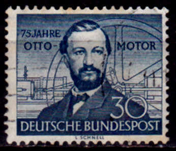 GERMANY 1952, 25 July. 75th ANNIV OTTO-MOTOR , single, UH CV +/-R 260.00 view scans