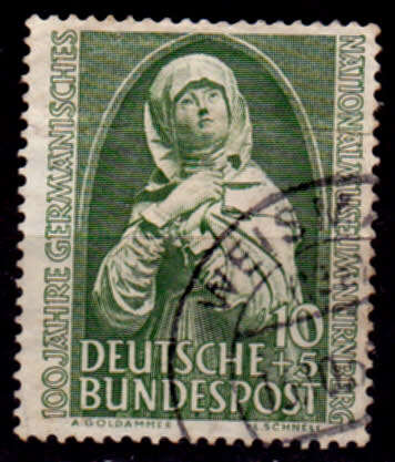 GERMANY 1952, 9 Aug. 100th ANNIV NATIONAL MUSEUM , single, UH CV +/-R 440.00 view scans