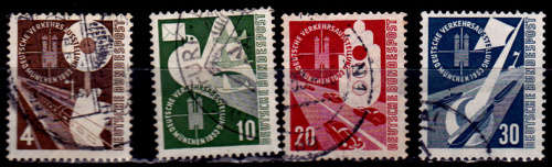 GERMANY 1953, 20 June. TRANSPORT + COMMUNICATION EXHIBITION, set, UH CV +/-R 850.00 view scans
