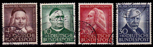 GERMANY 1953, 2 Nov. CHARITY STAMPS HELPERS HUMANITY, set, UH CV +/-R 1,860.00 view scans