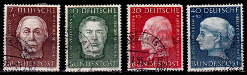 GERMANY 1954, 28 Dec. HELPERS OF HUMANITY, set, UH CV +/-R 1,230.00 view scans