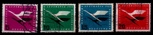 GERMANY 1955, 31 March. LUFTHANSA`S RE-ESTABLISHMENT, set, UH CV +/-R 430.00 view scans