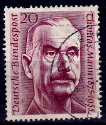 GERMANY 1956, 11 Aug. 1st ANNIV DEATH T MANN, single, UH CV +/-R 60.00 view scans