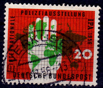 GERMANY 1956, 1 Sept. INTERNATIONAL POLICE EXHIBITION, single, UH CV +/-R 60.00 view scans
