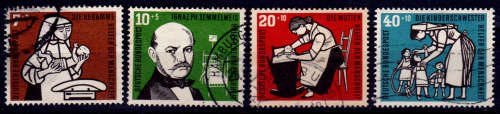 GERMANY 1956, 1 Oct. HELPERS OF HUMANITY, set, UH CV +/-R 430.00 view scans