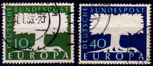 GERMANY 1957, 16 Sept. EUROPA STAMPS, set, UH CV +/-R 15.00 view scans