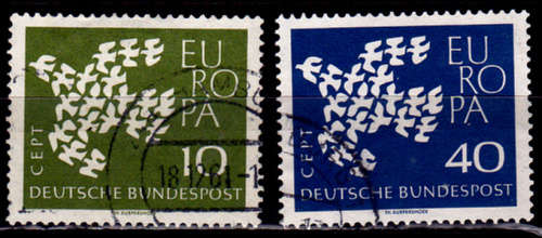 GERMANY 1961, 18 Sept. EUROPA STAMPS, set, UH, CV +/-R 15.00 view scans