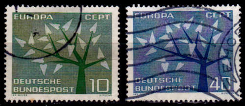 GERMANY 1962, 17 Sept. EUROPA STAMPS, set, UH, CV +/-R 15.00 view scans