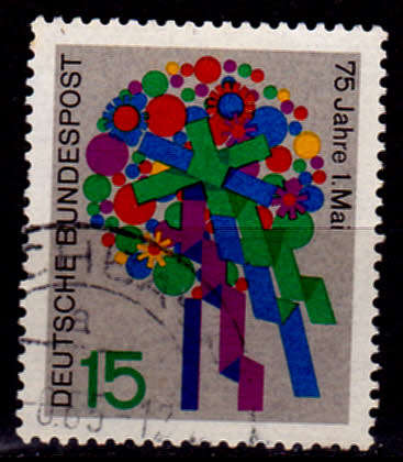 GERMANY 1965, 30 April. 75th ANNIV 1st MAY CELEBRATIONS, single, UH, CV +/-R 5.00 view scans