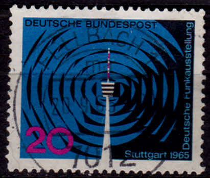 GERMANY 1965, 28 July. RADIO EXHIBITION IN STUTTGART, single, UH, CV +/-R 5.00 view scans