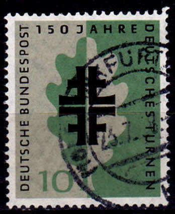 GERMANY 1958, 21 July. 150th ANNIV GYMNASTICS SOC, single, UH, CV +/-R 5.00 view scans
