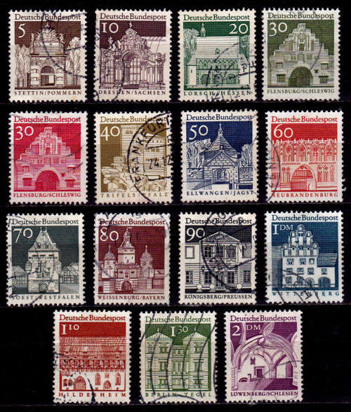 GERMANY 1966 - 1969, 15 June. BUILDING STRUCTURES, set, UH, CV +/-R 140.00 view scans