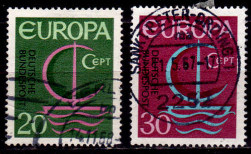 GERMANY 1966, 24 Sept. EUROPA STAMPS, set, UH, CV +/-R 10.00 view scans