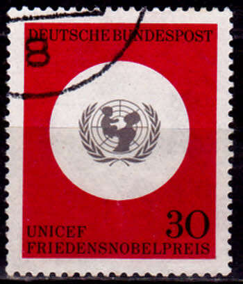 GERMANY 1966, 24 Oct. 20th ANNIV OF UNICEF, single, UH, CV +/-R 5.00 view scans