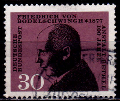 GERMANY 1967, 1 July. FRIEDRICH VON BODELSCHWINGH, single, UH, CV +/-R 5.00 view scans