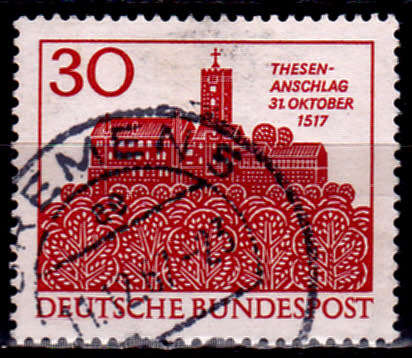 GERMANY 1967, 31 Oct. 450th ANNIV OF REFORMATION, single, UH, CV +/-R 10.00 view scans